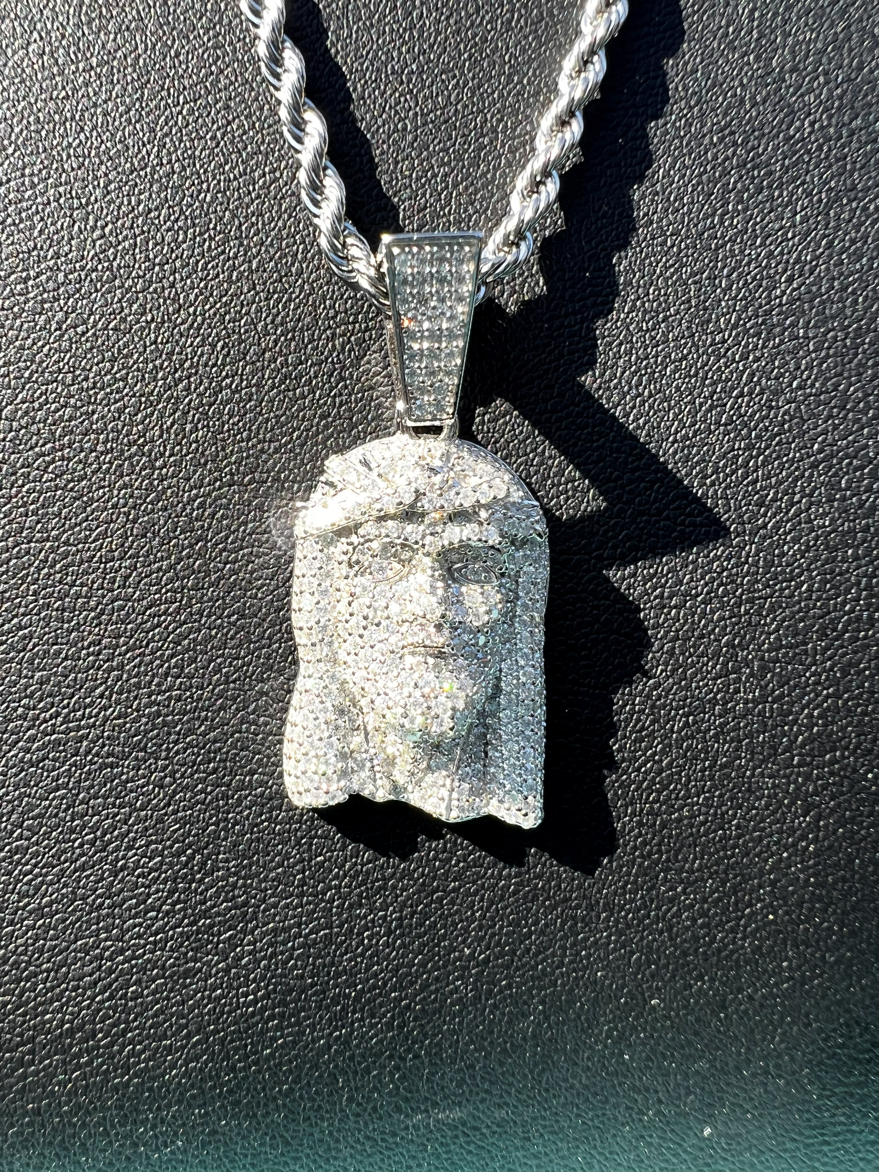 Jesus Pendant VVS Moissanite Pave