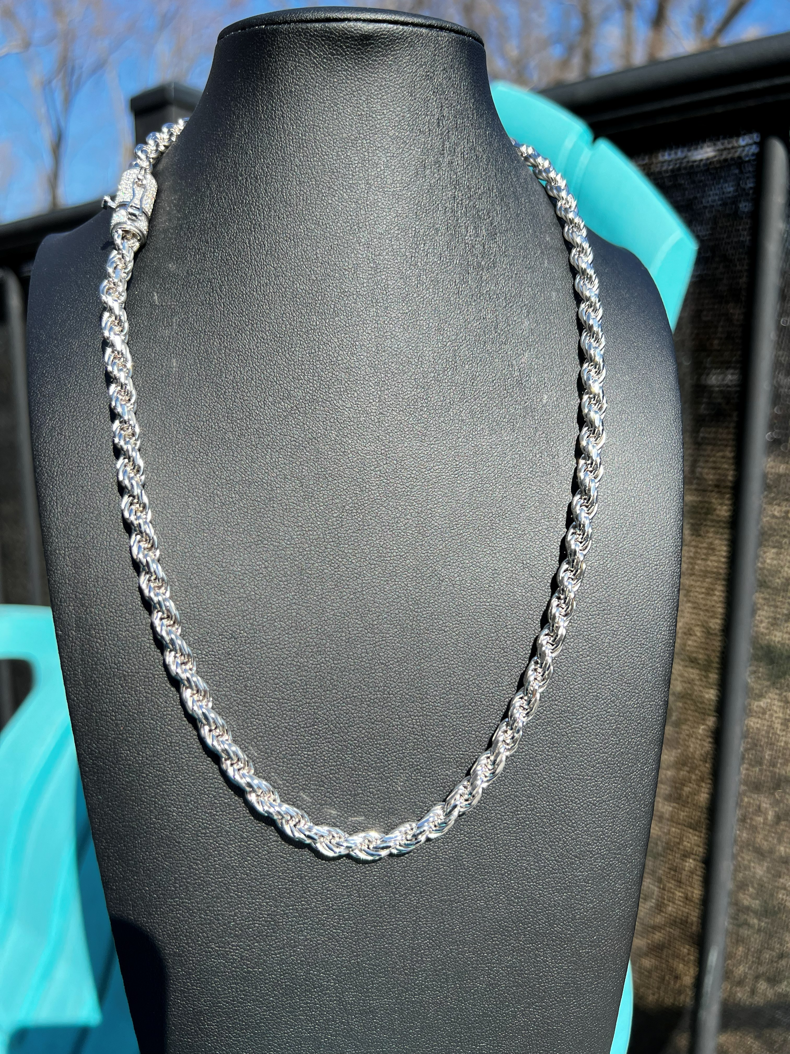 925 Italy Sterling Silver Rope Chain